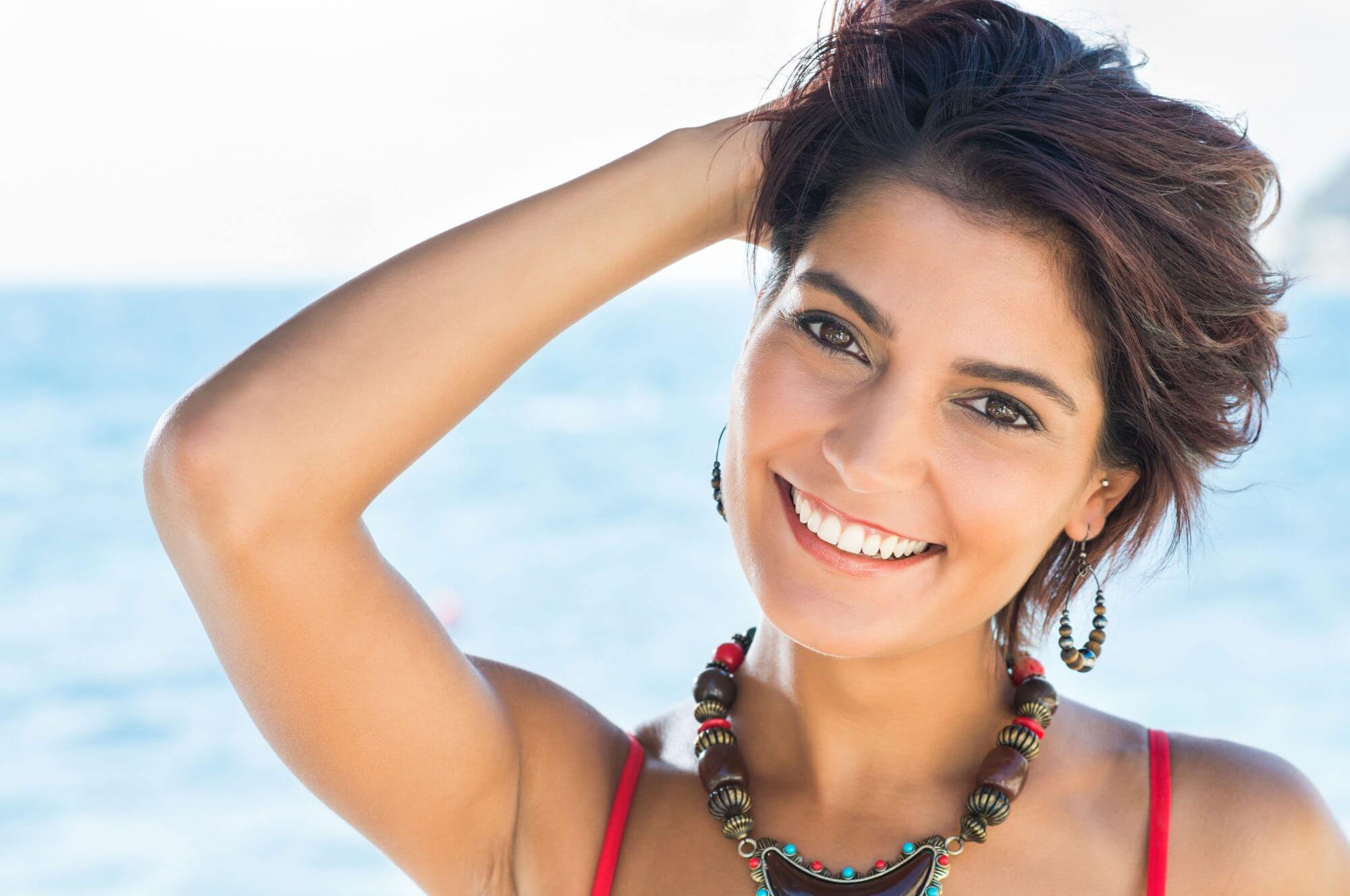 Beautiful woman at the beach