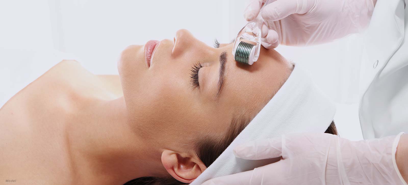 Woman getting skin treatment